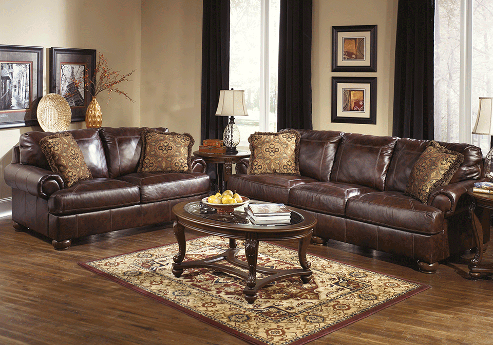 Axiom Walnut Leather Sofa Set Cincinnati Warehouse Axiom Walnut Leather Sofa Set