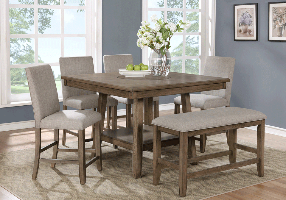 Manning Square Counter Height Table, Square Dining Room Table