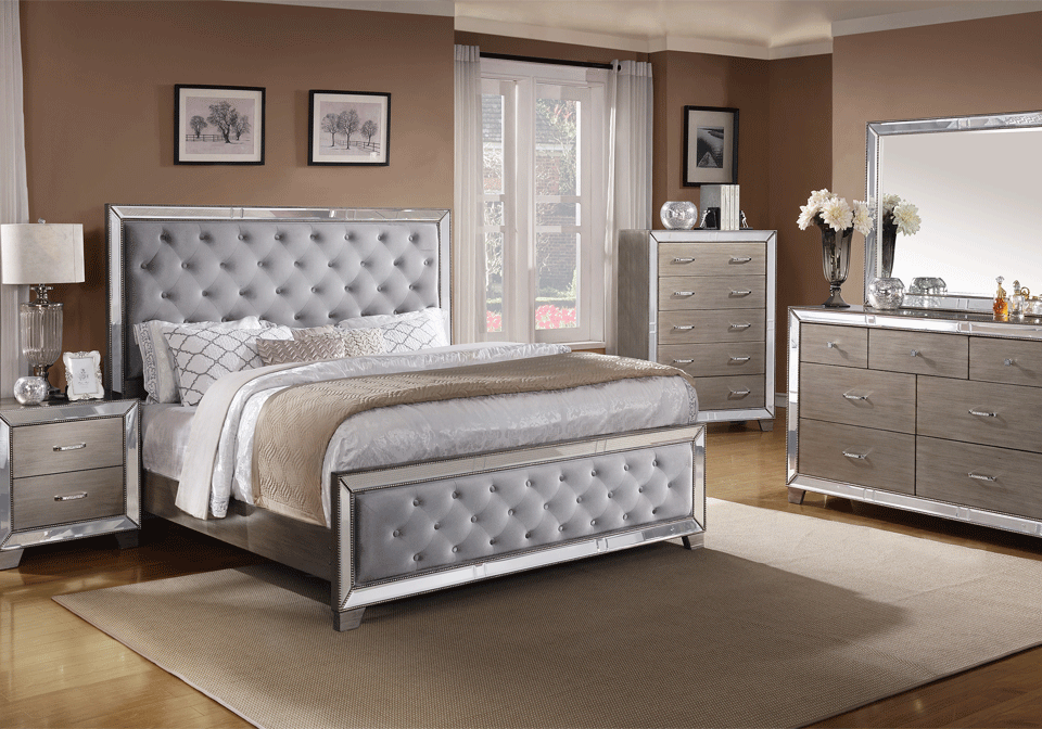 Cosette Silver Queen Bed