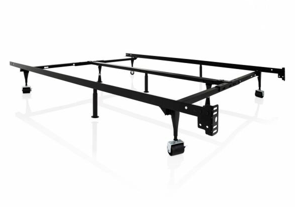 King Metal Frame With Support Bar, King Metal Bed Frame With Box Spring