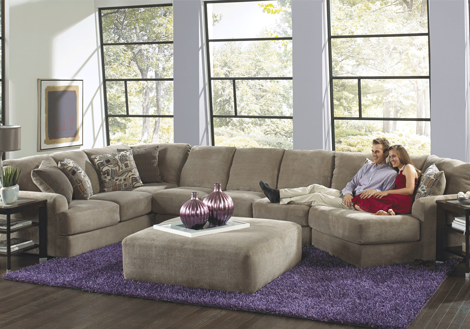 Malibu Taupe 4pc Laf Sofa Sectional