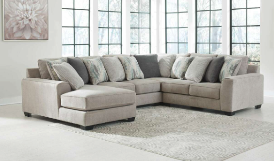 Ardsley Pewter 4Pc LAF Chaise Sectional