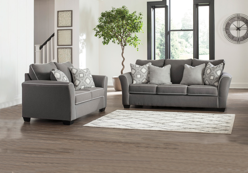 Domani Charcoal Sofa Set