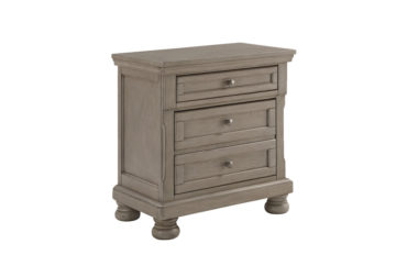 Lettner Light Gray Two Drawer Night Stand
