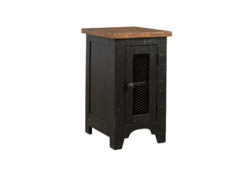 Valebeck Black/Brown Square Chair Side End Table