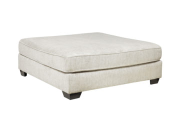 Rawcliffe Parchment Oversized Accent Ottoman