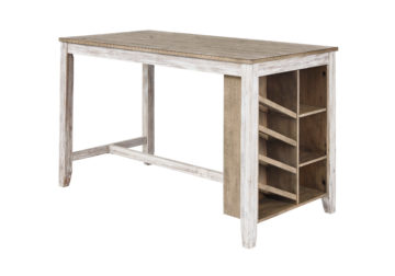 Skempton White Counter Table w/Storage Set (5/CN)