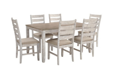 Skempton White 7pc Dining Room Table Set