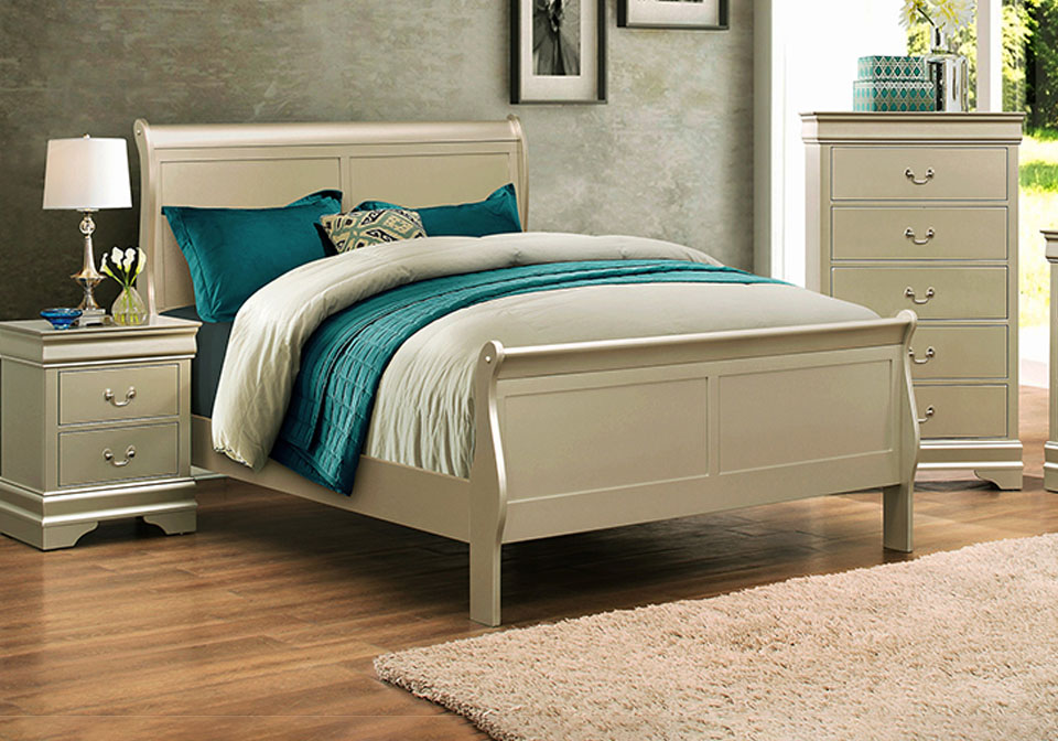 Ine Champagne King Bed, Champagne King Bed
