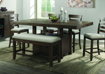 Colorado Dark Wood Counter Height Dining Table