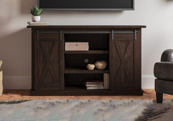 Camiburg Large Warm Brown TV Stand