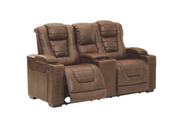 Owner's Box Thyme Power Reclining Love Seat w/Console