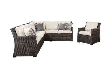 Easy Isle Two-Tone Outdoor Sectional w/ Chair
