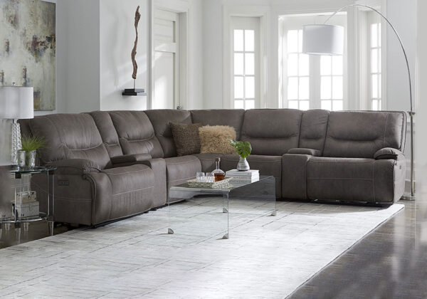 Hot Buy 🔥 Pacifico Northwest Elk 7pc Power Reclining Sectional
