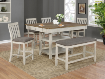 Nina White Counter Height Dining Table