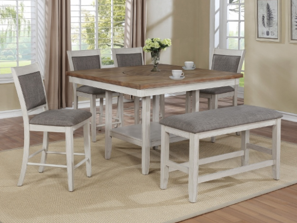 Fulton White 5pc Counter Height Dining Set
