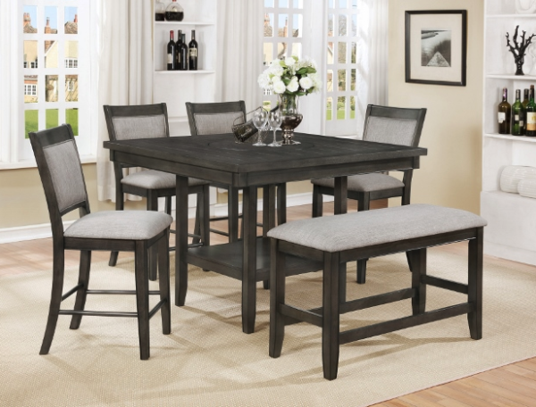 Fulton Grey 5pc Counter Height Dining Set