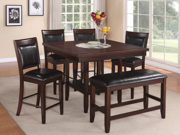 Fulton Brown 5pc Counter Height Dining Set