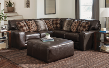 Hot Buy🔥 Denali Leather Chocolate 2pc Sectional