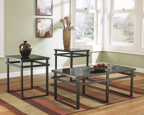 Laney Black 3pc Occasional Table Set