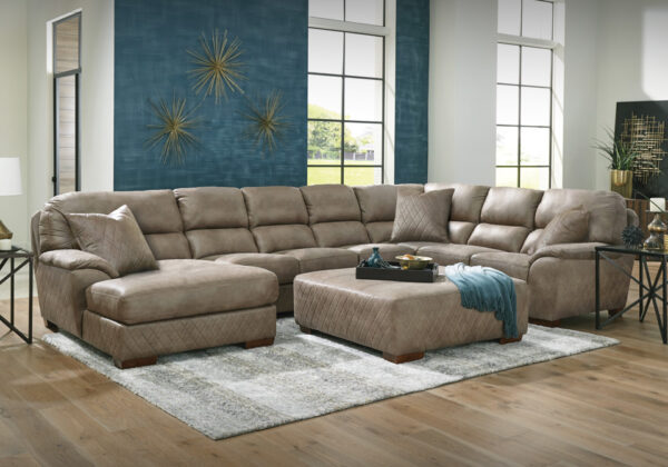 Royce Taupe 3pc LAF Chaise Sectional