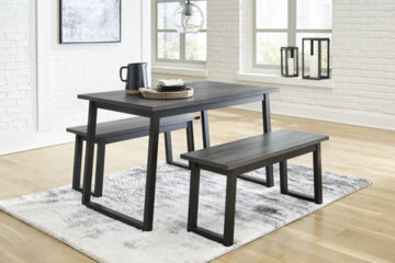 Garvine Black/Gray Table Set