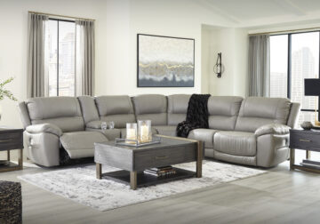 Dunleith Gray 6pc Power Reclining Sectional