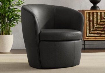 Aiden Slate Swivel Club Chair