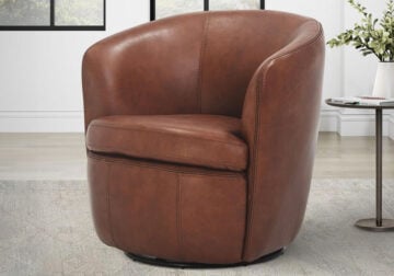Aiden Whiskey Swivel Club Chair