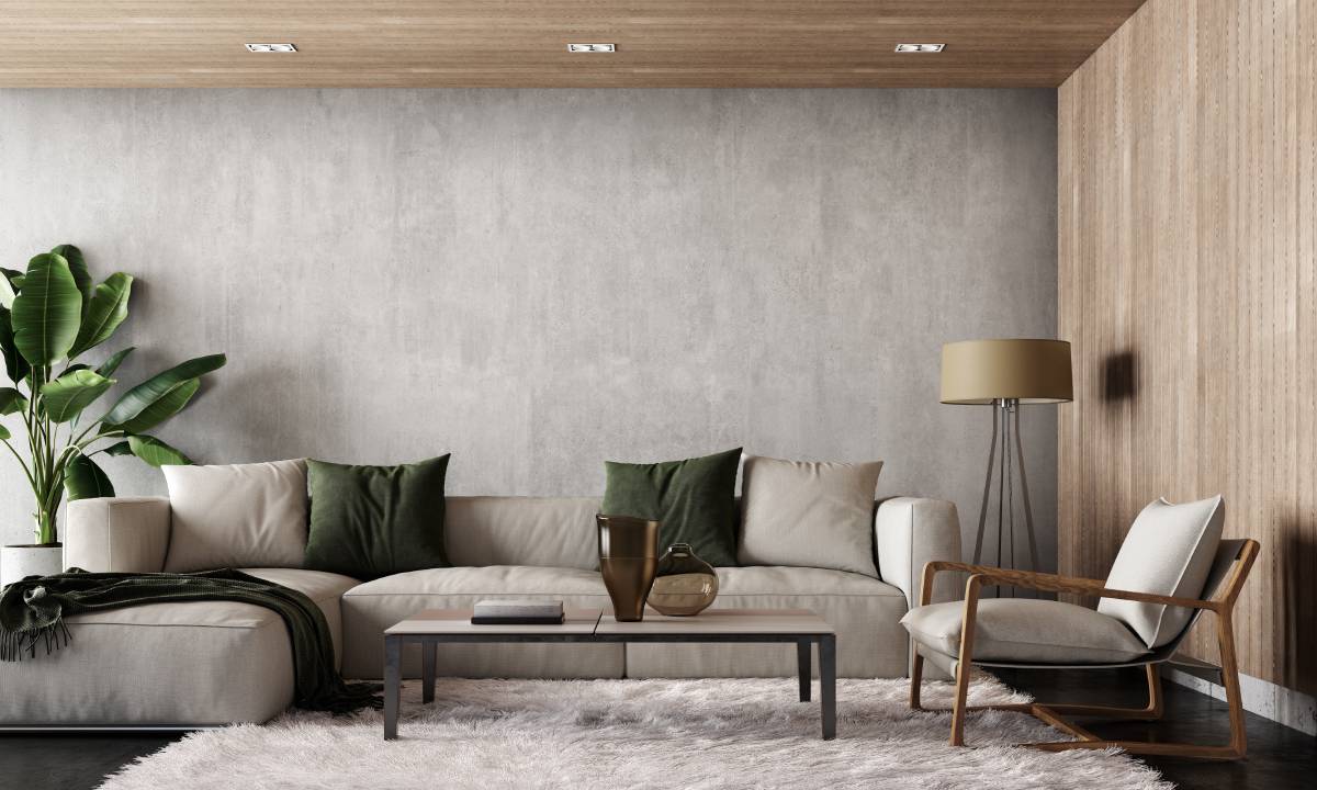 Seating set with a large sectional and coordinating accent chair in a living room near Florence, KY