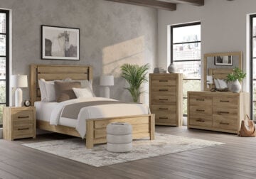 Brozmont Tan Queen Panel Bed Set