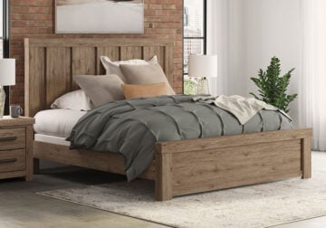 Oliandon Light Brown King Panel Bed