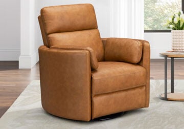 Mega Caramel Power Swivel Glider Recliner