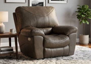 Reznor Taupe Power Recliner