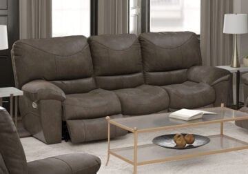 Reznor Taupe Power Reclining Sofa