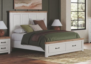 Savonport White King Panel Storage Bed