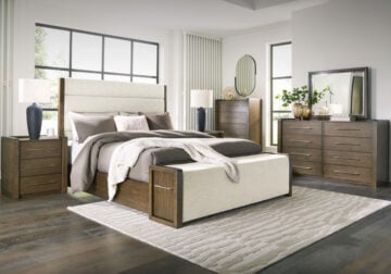 Marxmore Brown King Upholstered Storage Bed Set