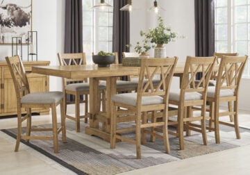 Havonplane Brown 9pc. Counter Height Dining Set