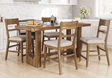 Cabalynn Light Brown Wood 5pc. Counter Height Dining Set