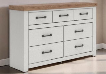 Savonport White/Brown Dresser