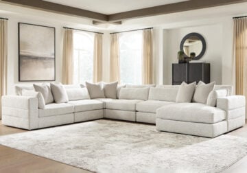 Ashbourne Estates Snowstorm 6pc. RAF Chaise Sectional
