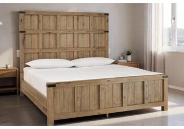 Ridgester Light Brown King Panel Bed