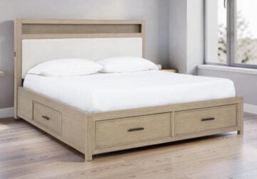 Calmoro Gray King Bookcase Bed