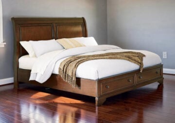 Trellington Brown Queen Sleigh Storage Bed