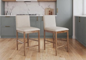 Isanti Light Brown Upholstered Barstool