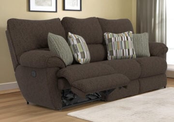 Lenny Chocolate Power Reclining Sofa