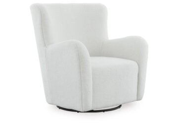Rowenburg Cream Swivel Glider Accent Chair