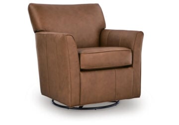 Braydunn Caramel Swivel Glider Accent Chair