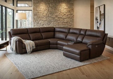 Sanford Espresso 6pc. Power Reclining Sectional