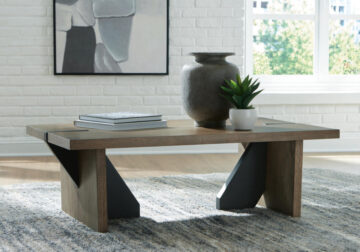 Kandinew Light Brown Rectangular Cocktail Table
